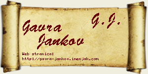 Gavra Jankov vizit kartica